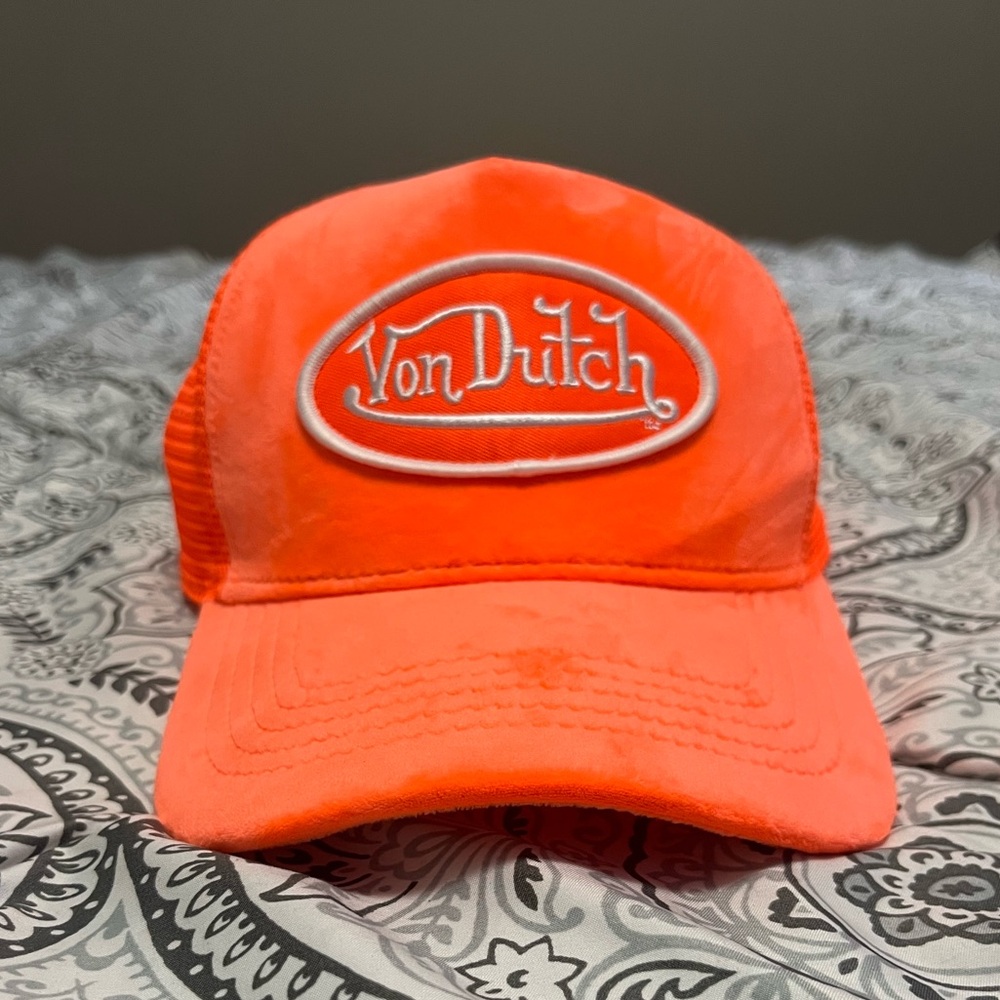 Von Dutch Orange Trucker Hat